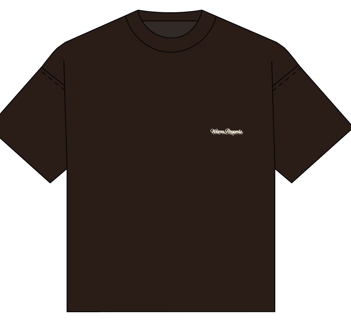 Slogan Box T-Shirt | Brown