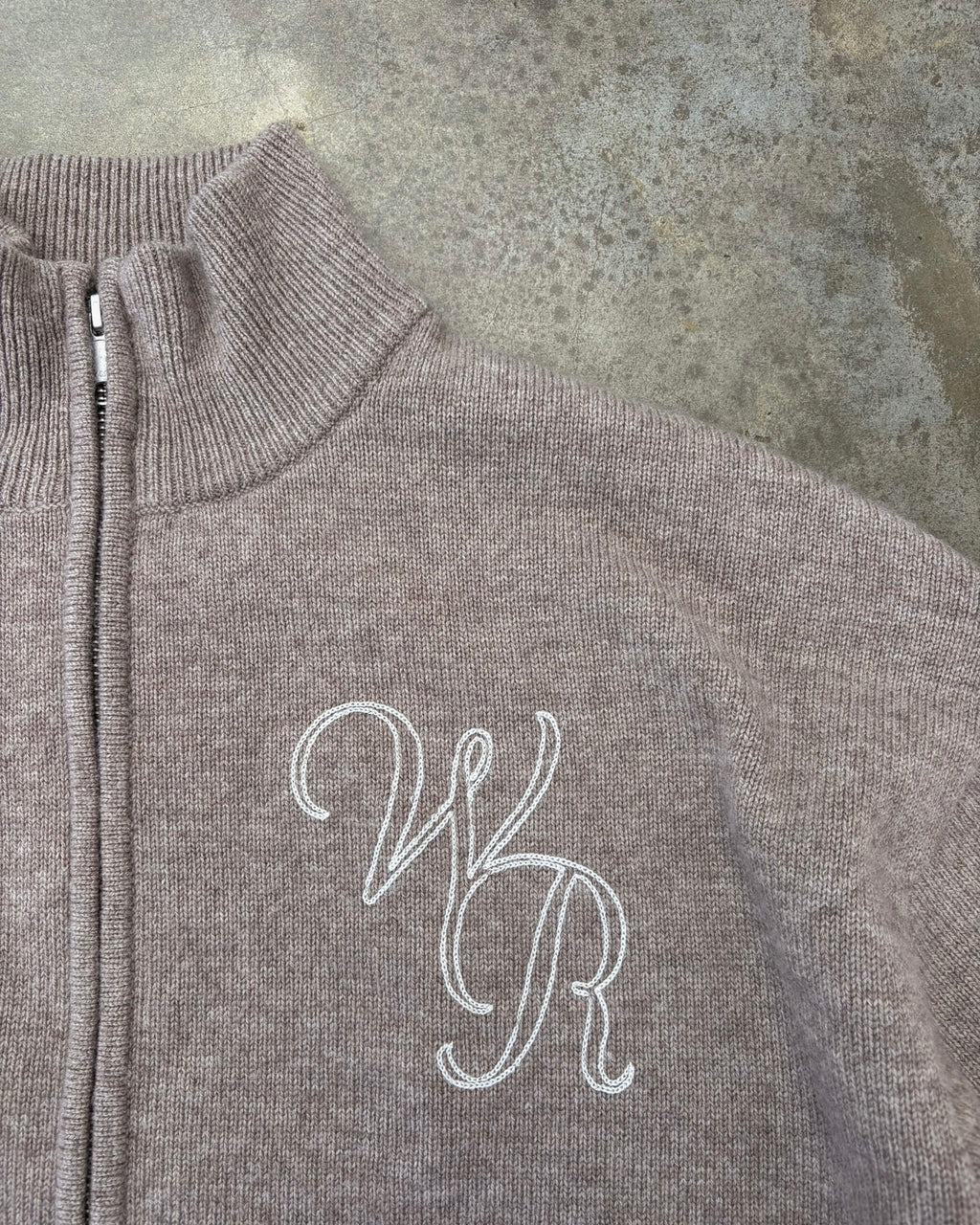 Cashmere Zip Up | Taupe