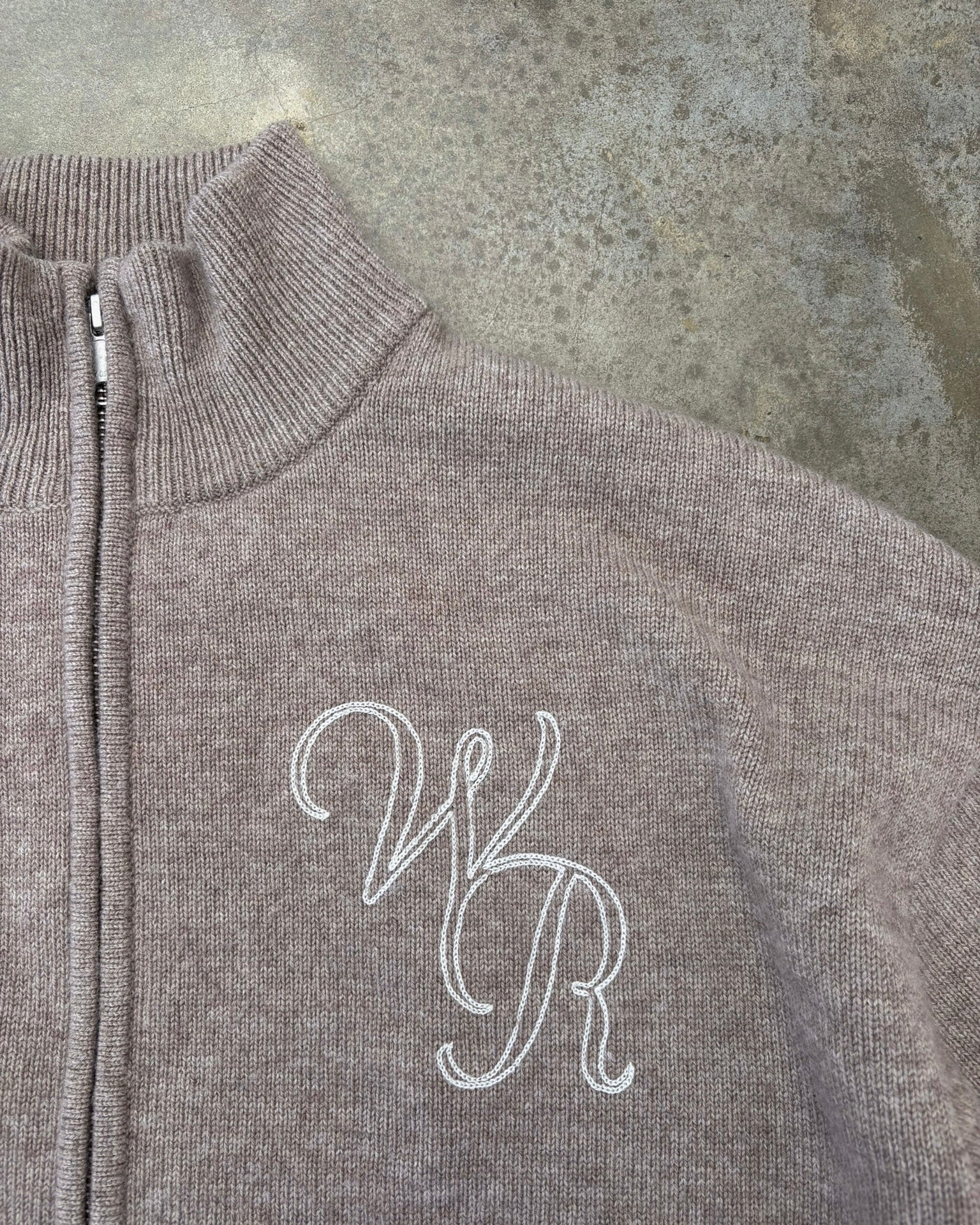 Cashmere Zip Up | Taupe