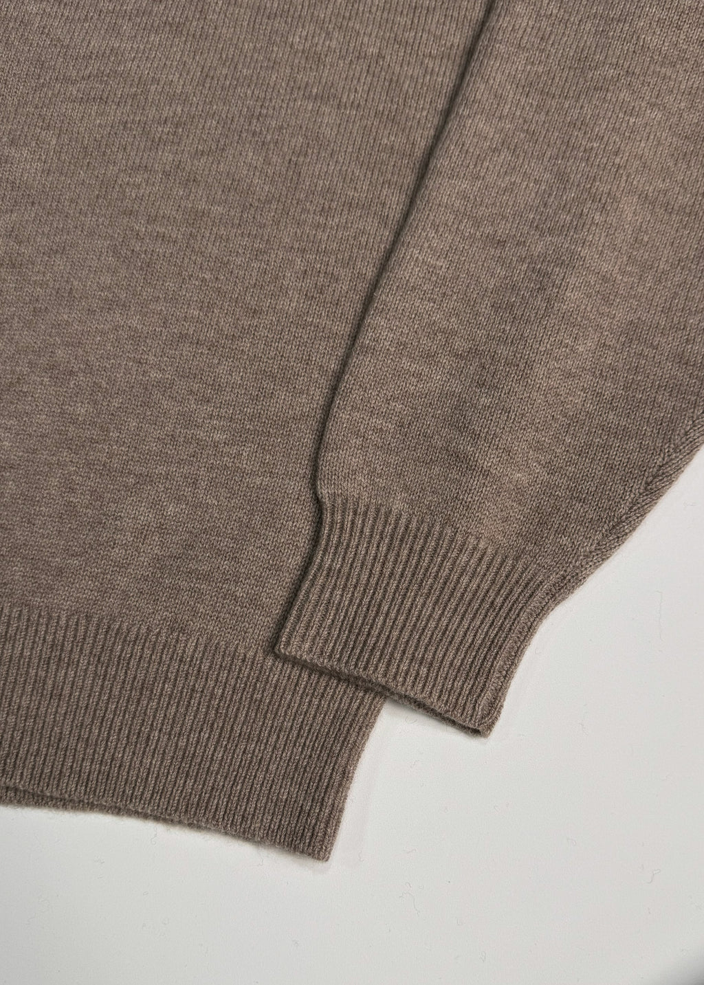 Wool Cashmere Zip Up | Taupe