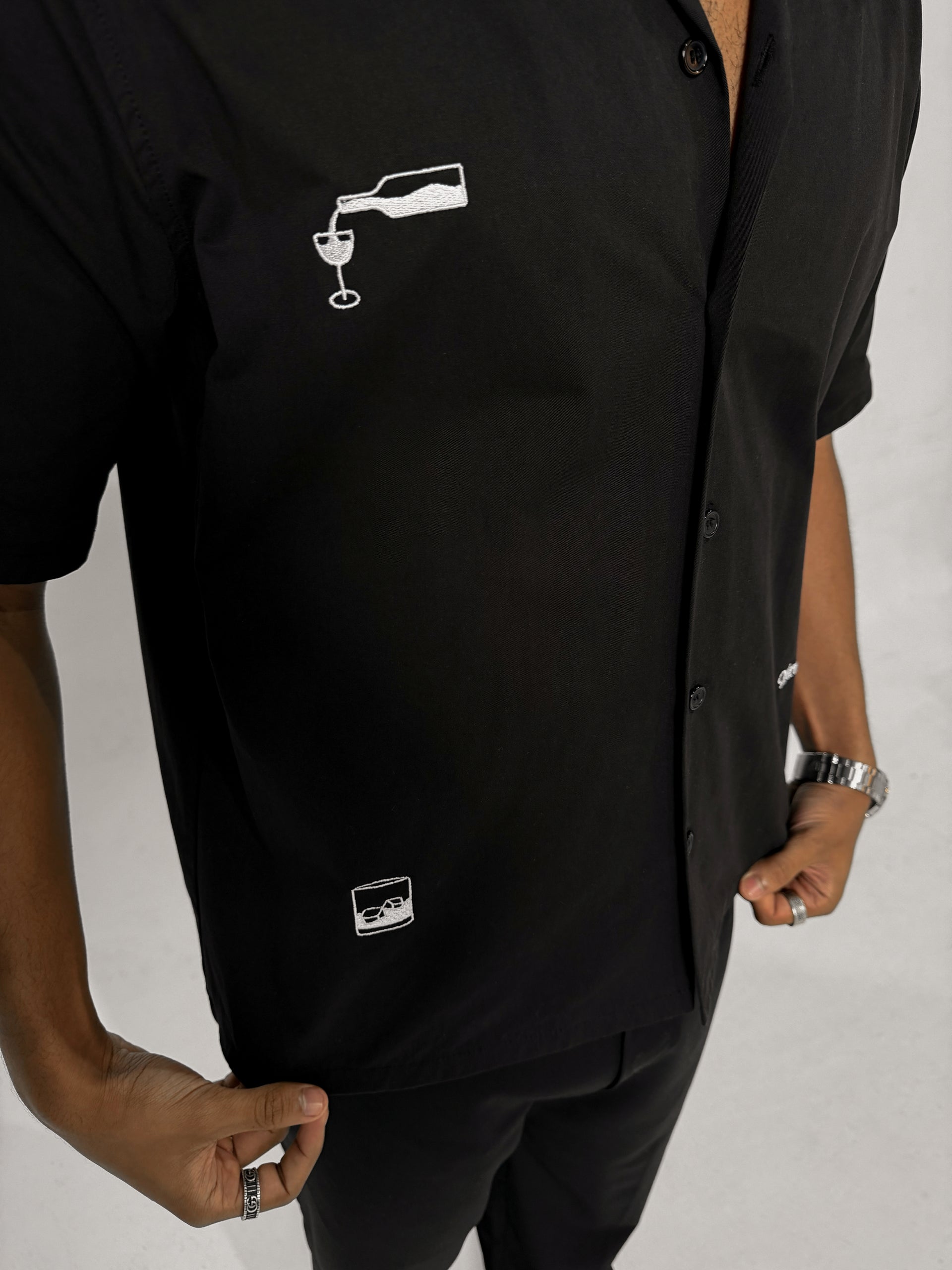 Cocktail Emblem Shirt | Black