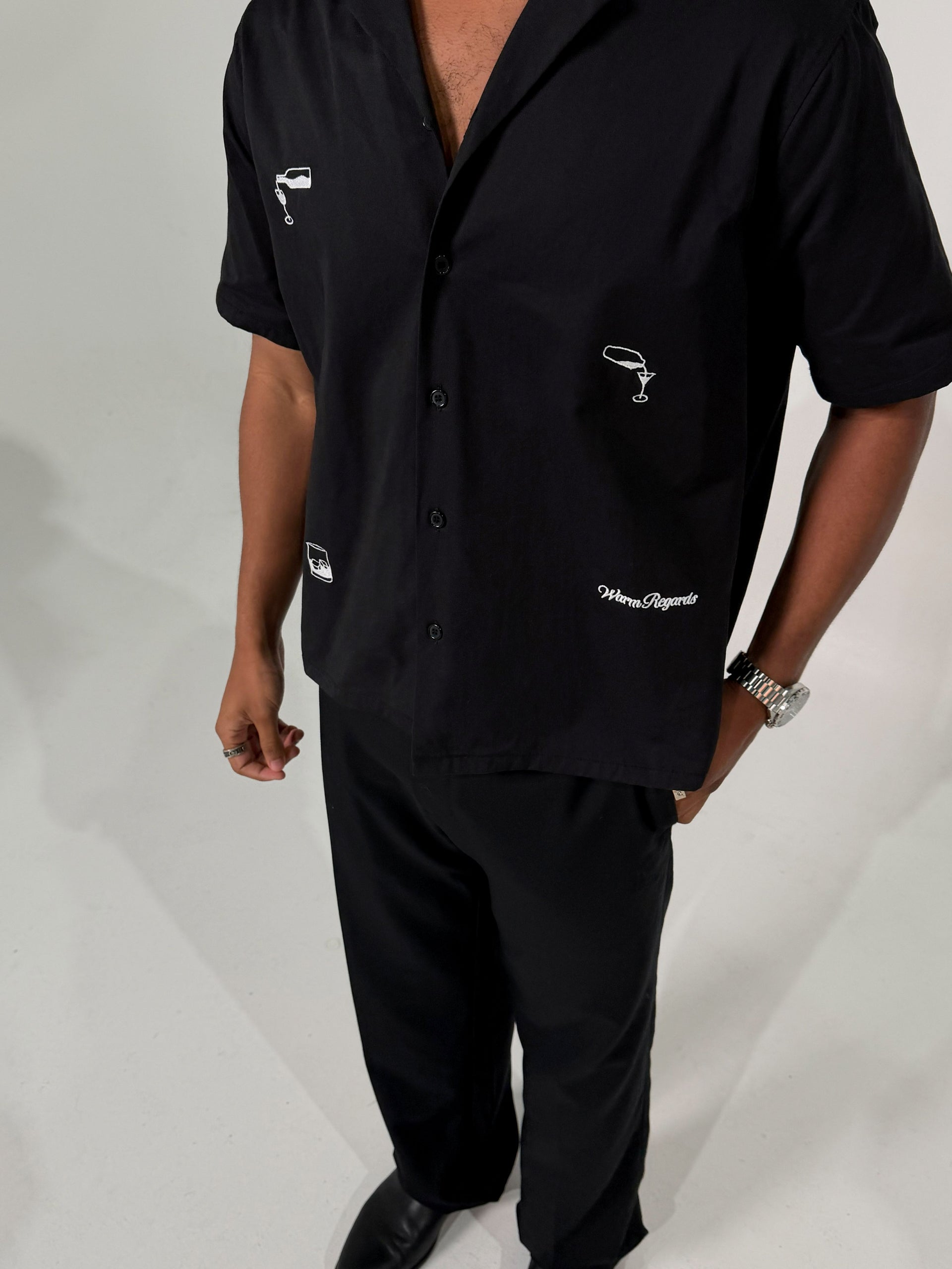 Cocktail Emblem Shirt | Black