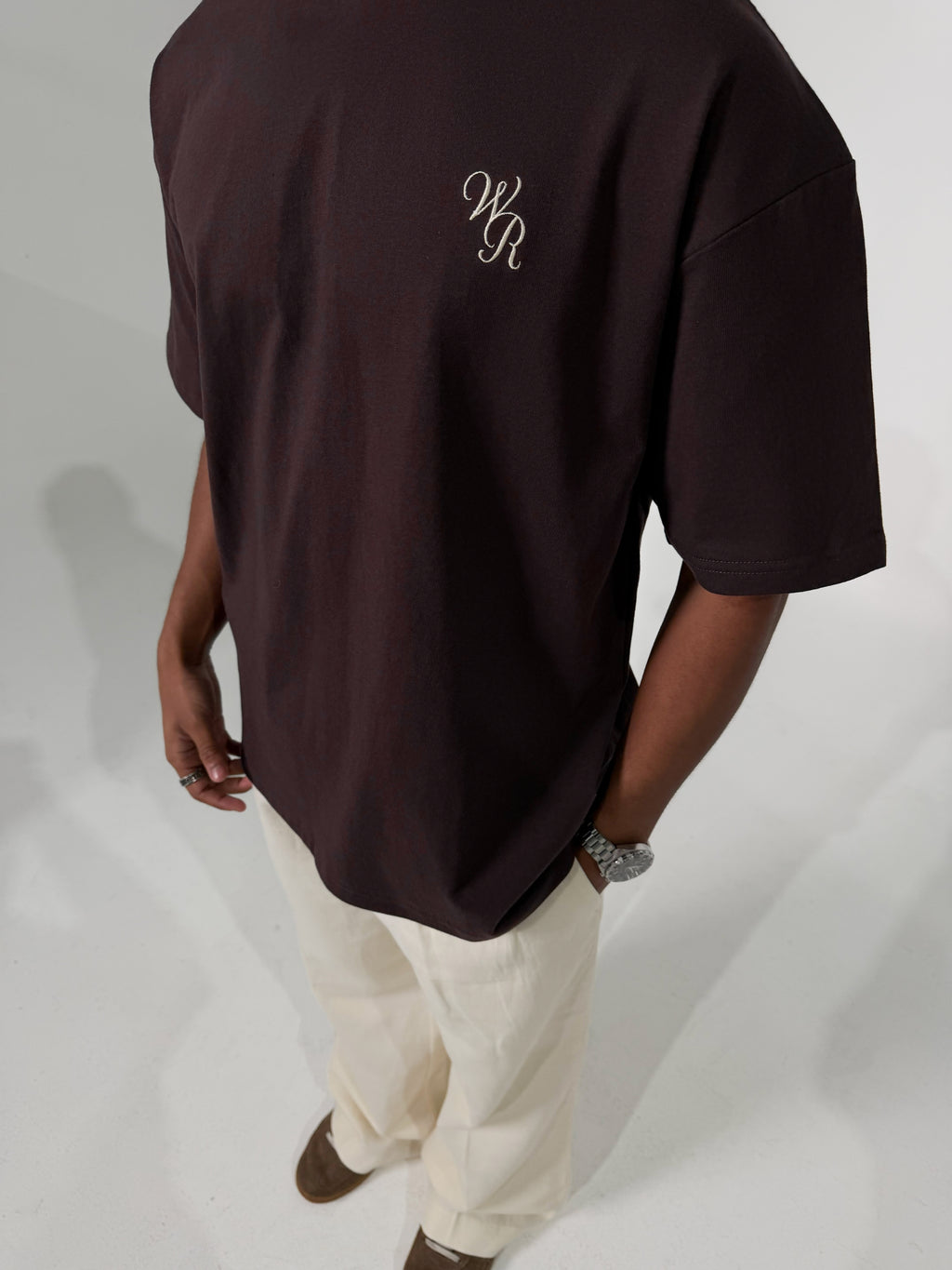 Bubble Print Box T-Shirt | Brown