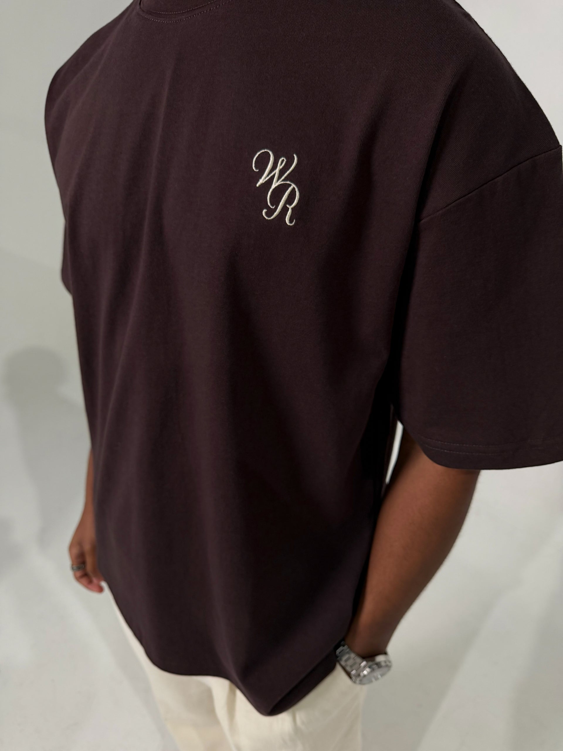 Bubble Print Box T-Shirt | Brown