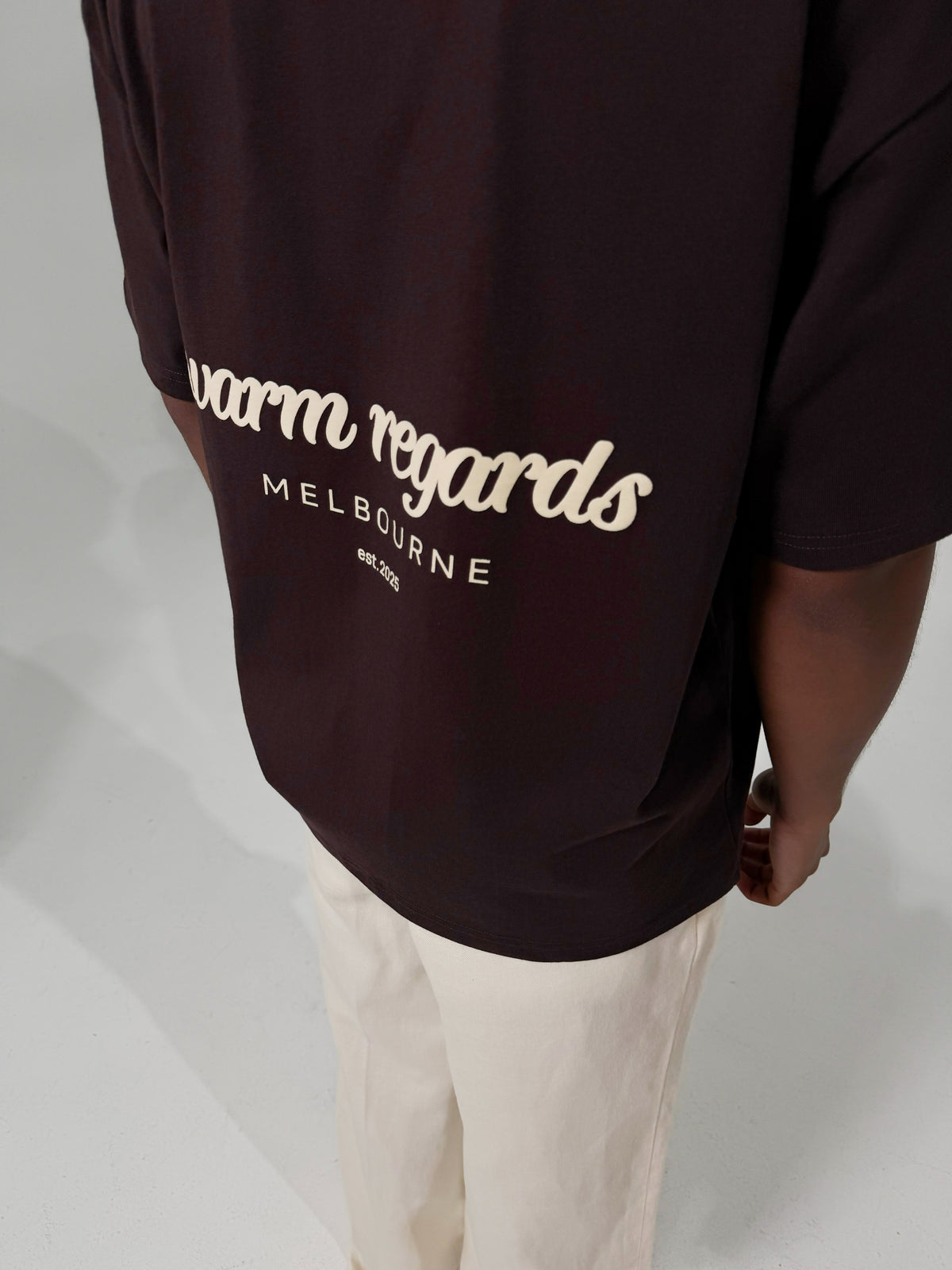 Bubble Print Box T-Shirt | Brown