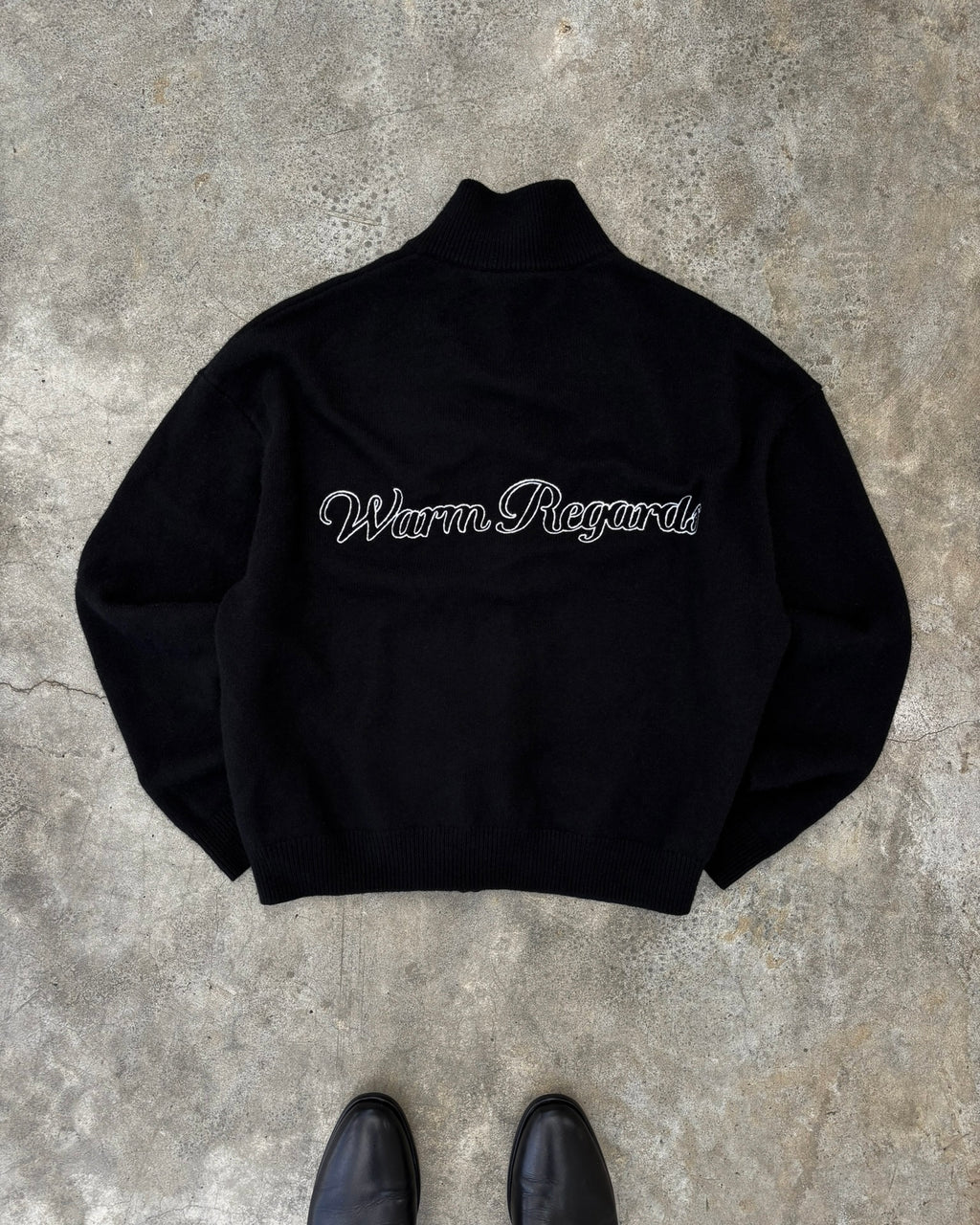 Cashmere Zip Up | Black
