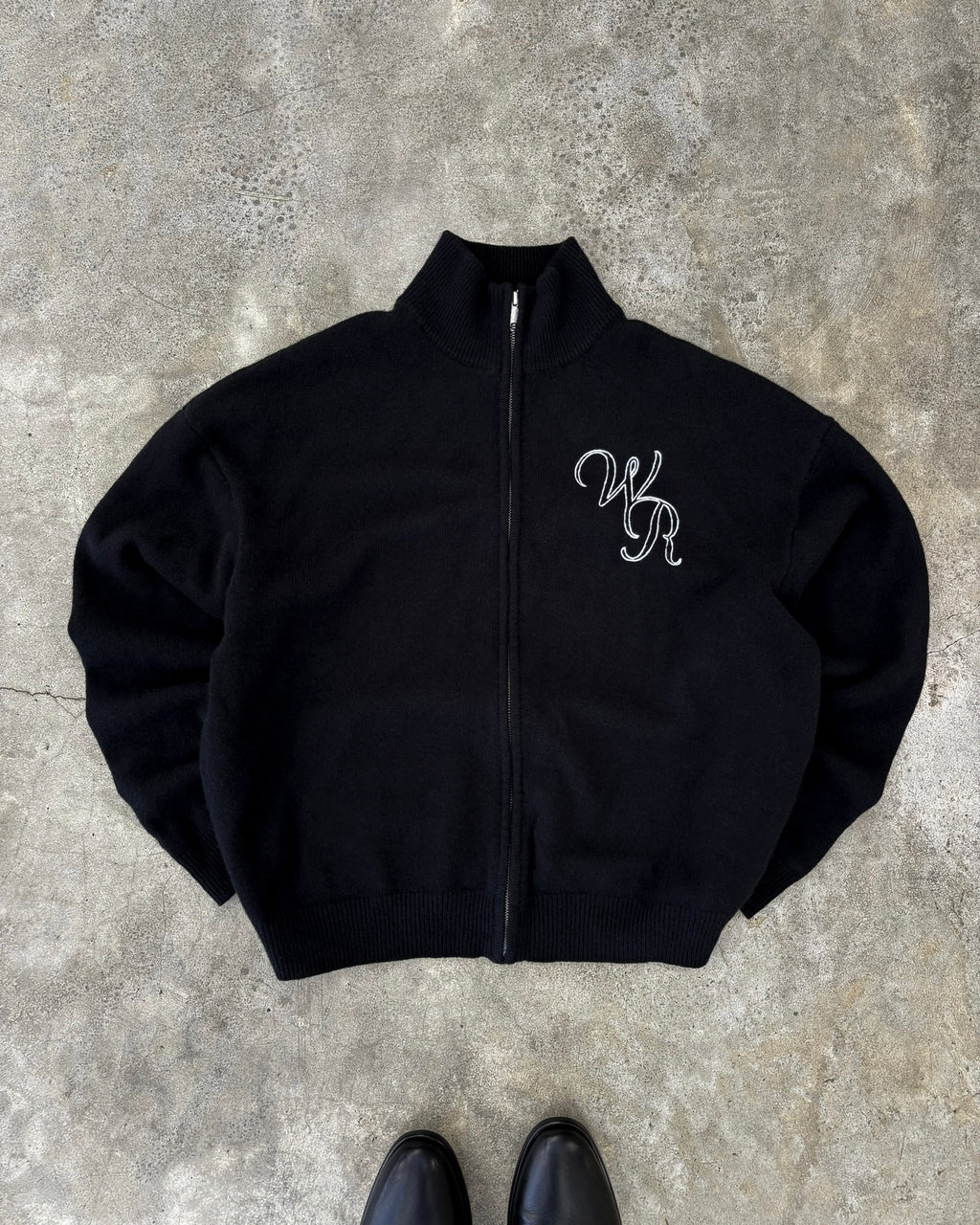 Cashmere Zip Up | Black