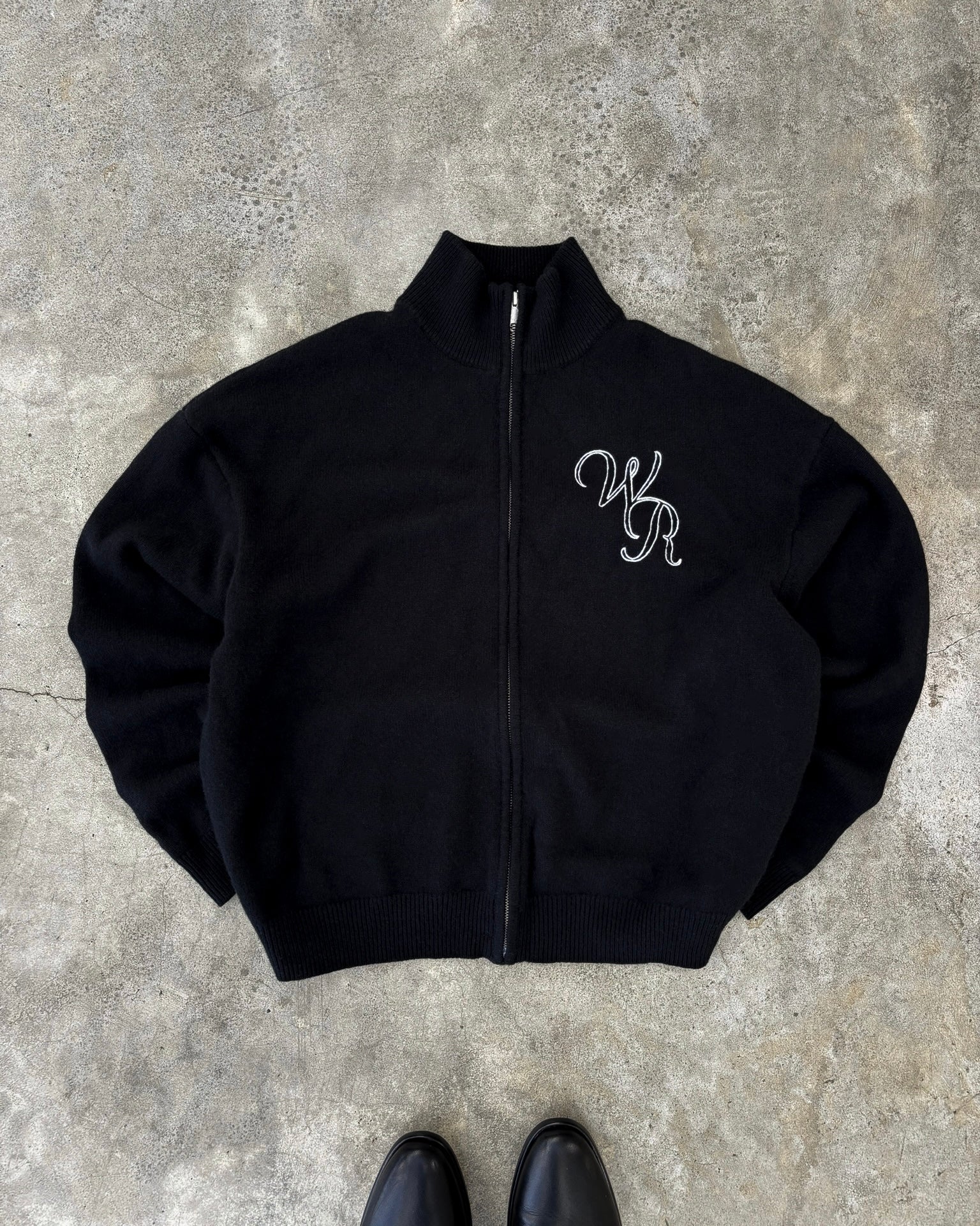 Cashmere Zip Up | Black