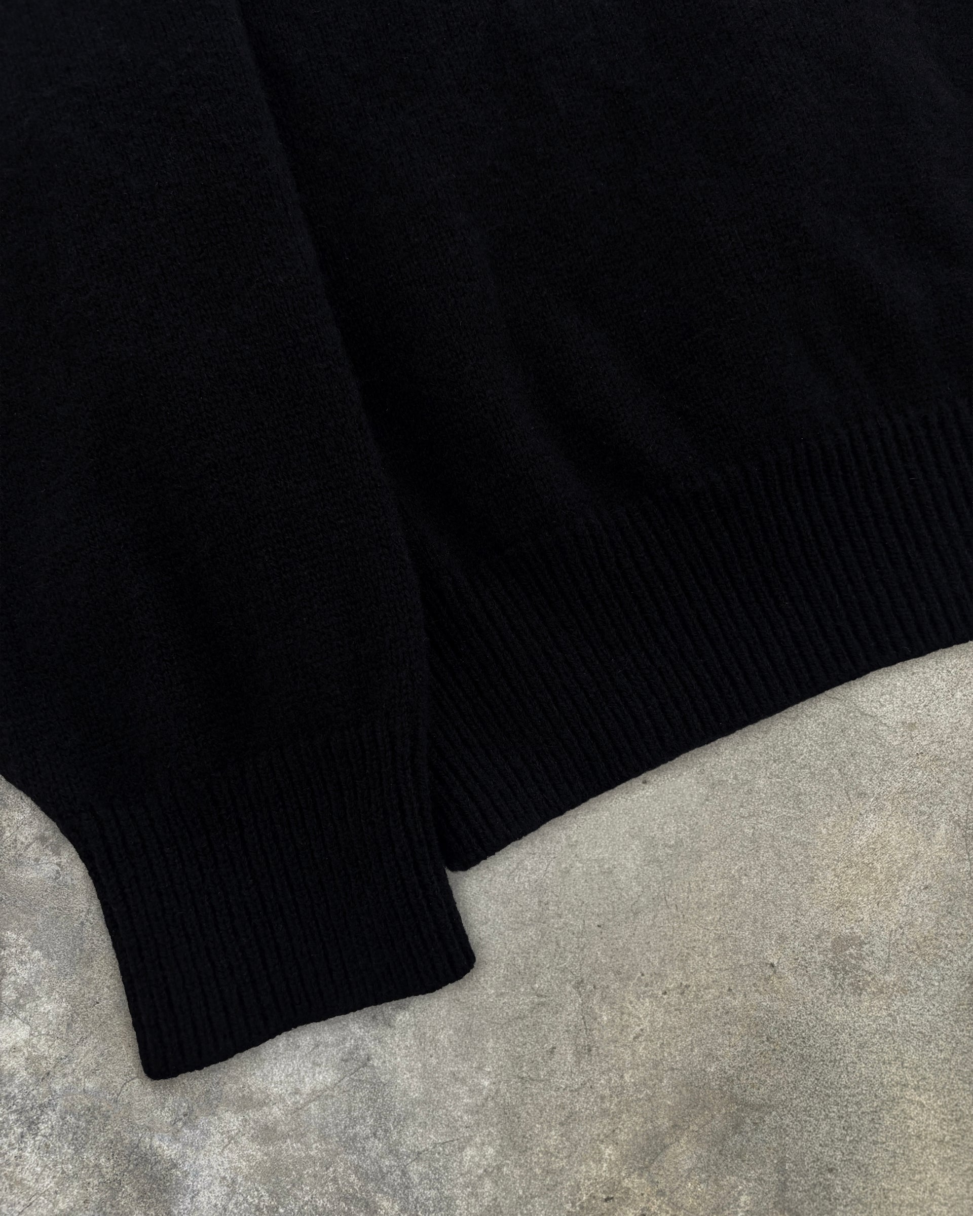 Cashmere Zip Up | Black