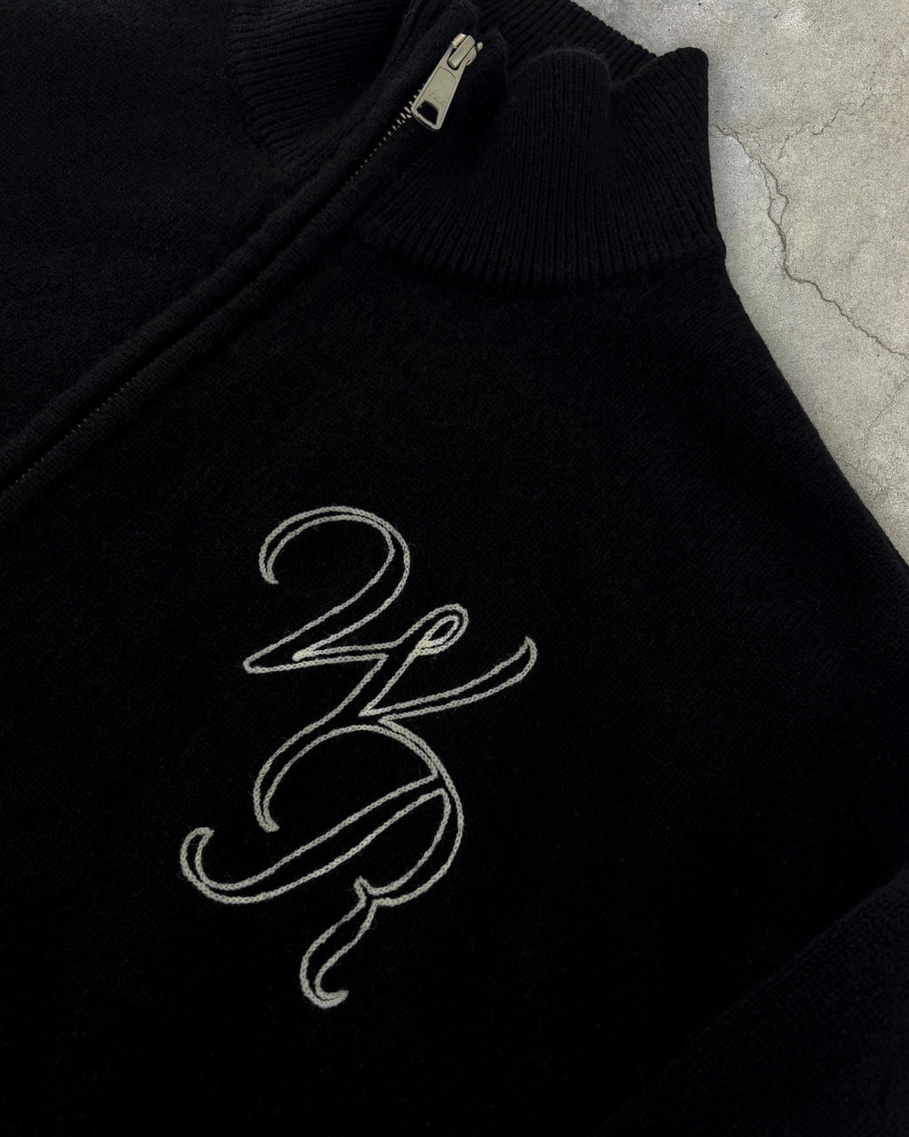 Cashmere Zip Up | Black