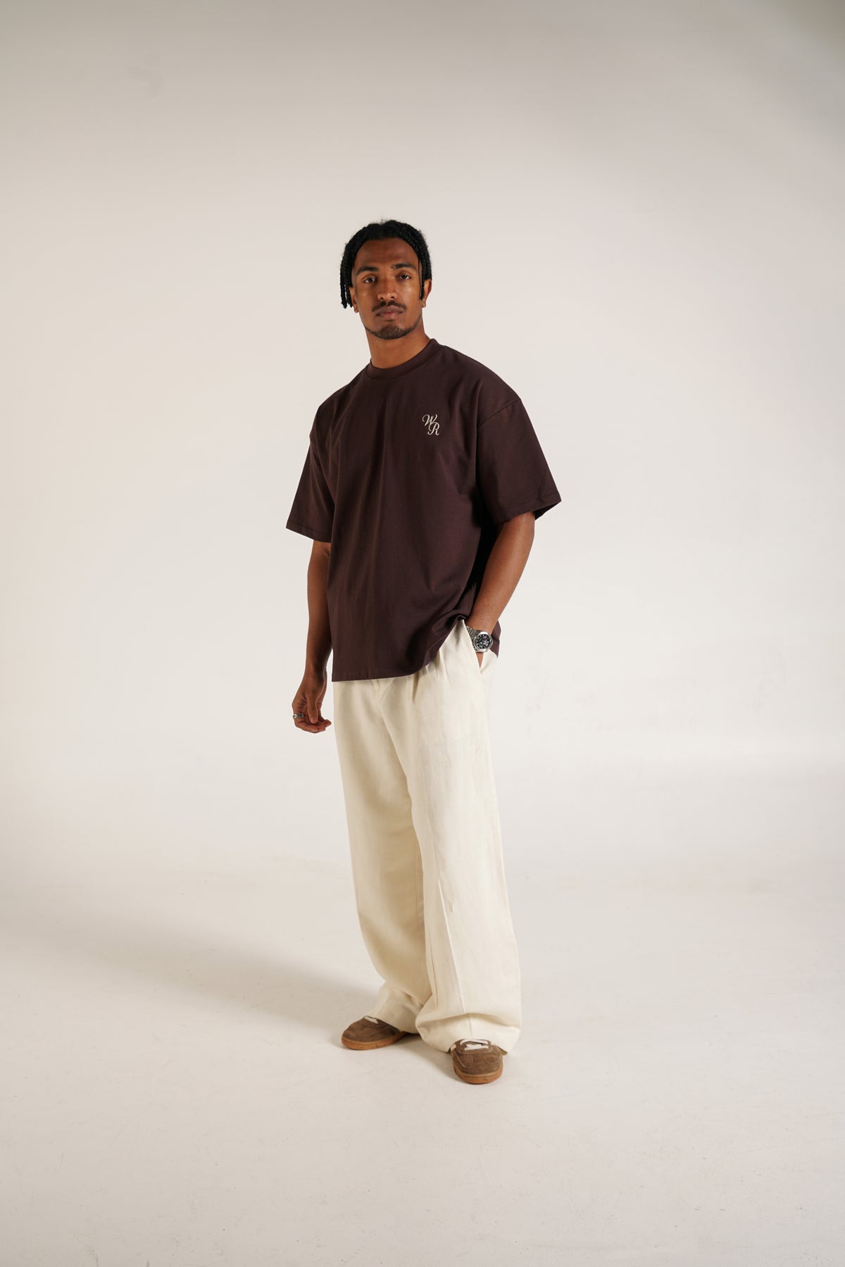 Bubble Print Box T-Shirt | Brown
