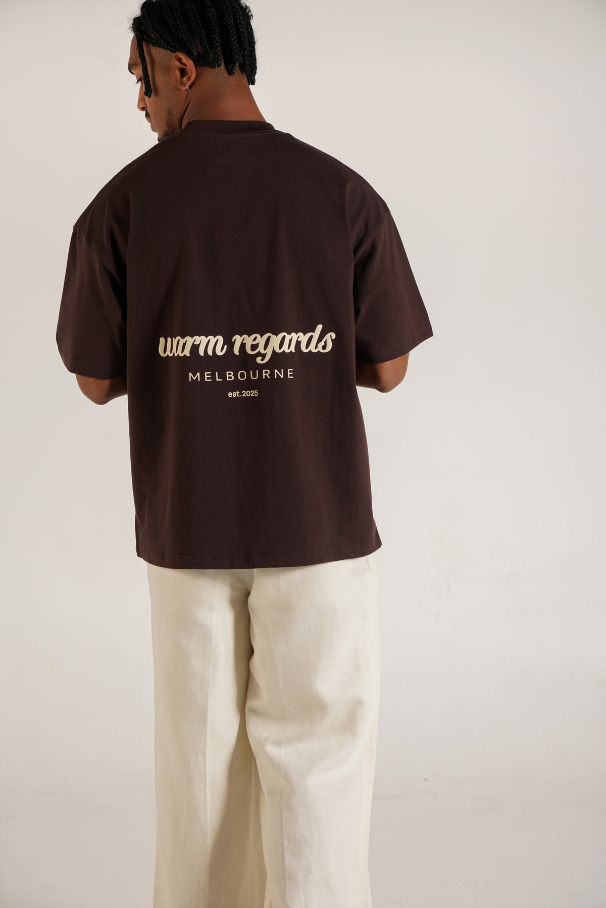 Bubble Print Box T-Shirt | Brown