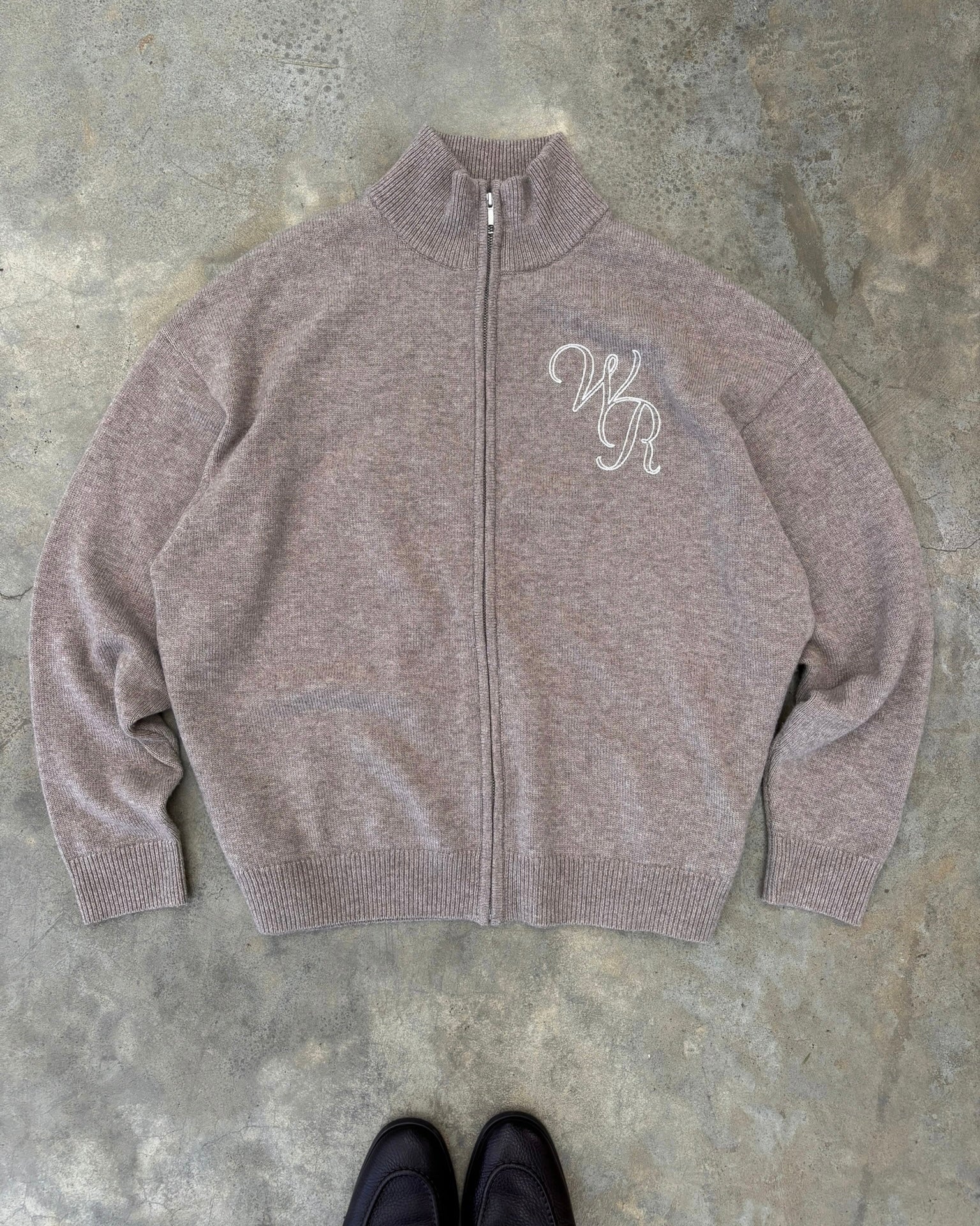 Cashmere Zip Up | Taupe