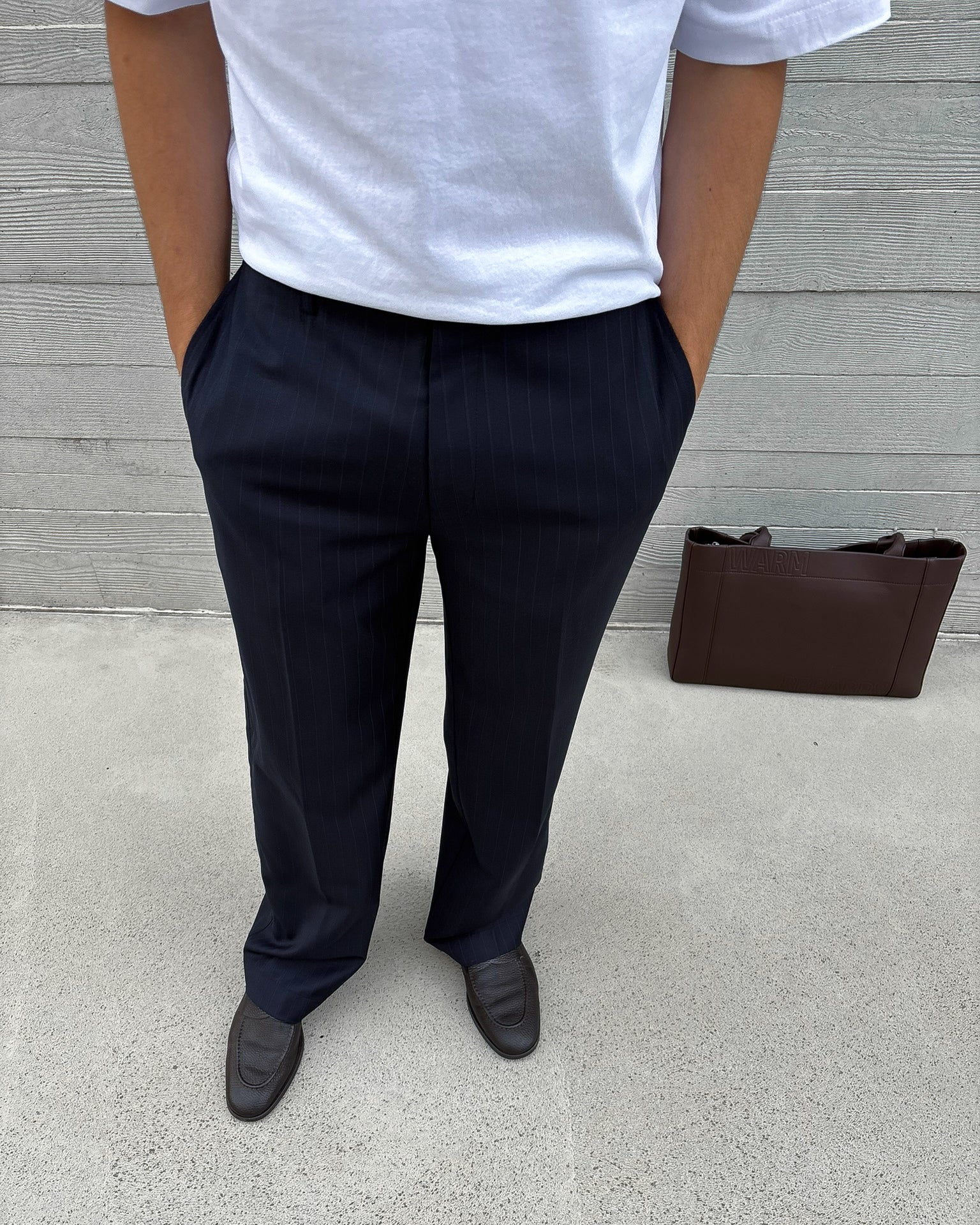 Wool Trouser | Pinstripe