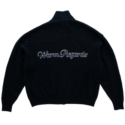 Cashmere Zip Up | Black