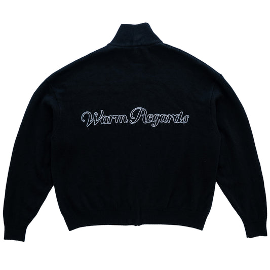 Cashmere Zip Up | Black