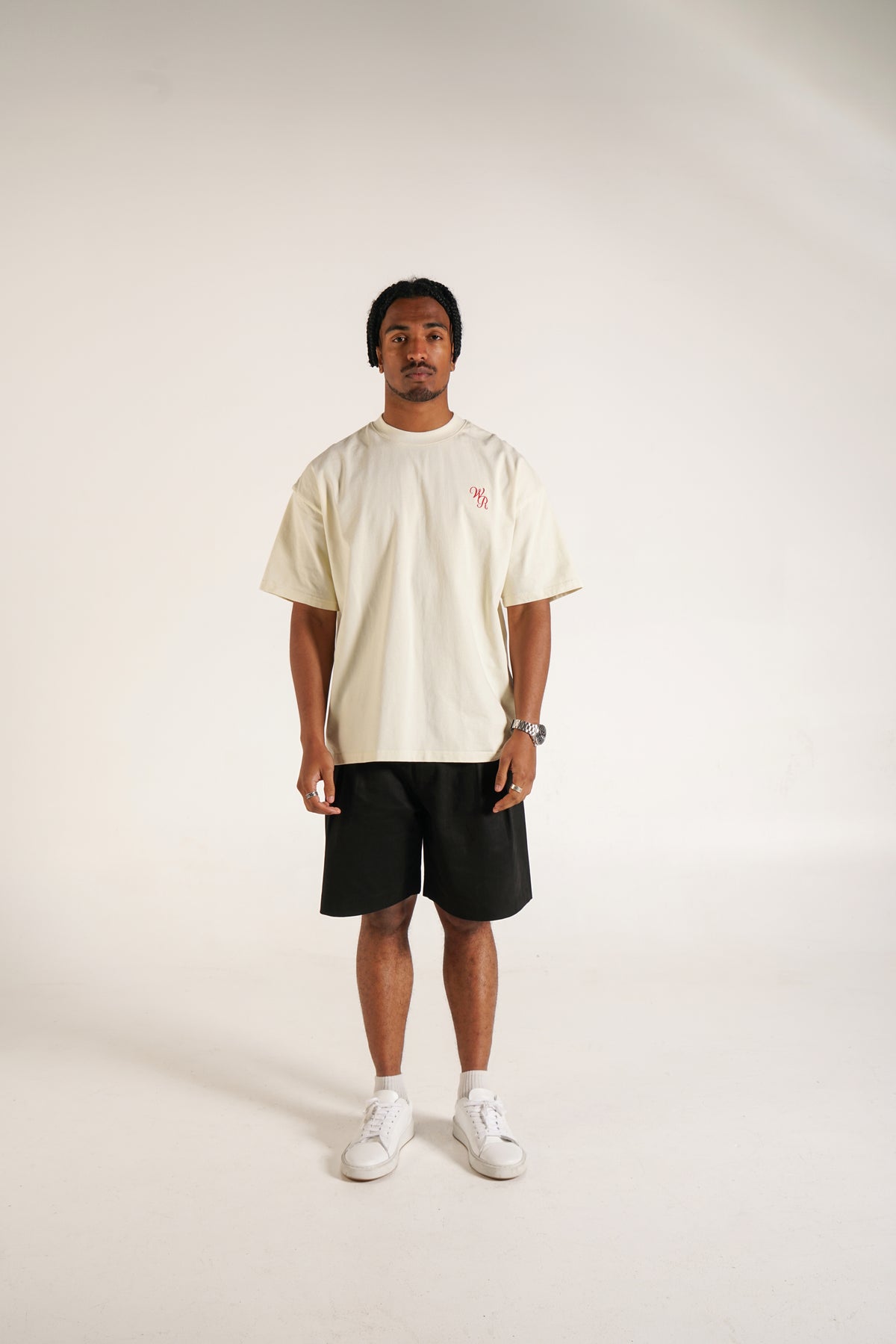 Bubble Print Box T-Shirt | Beige