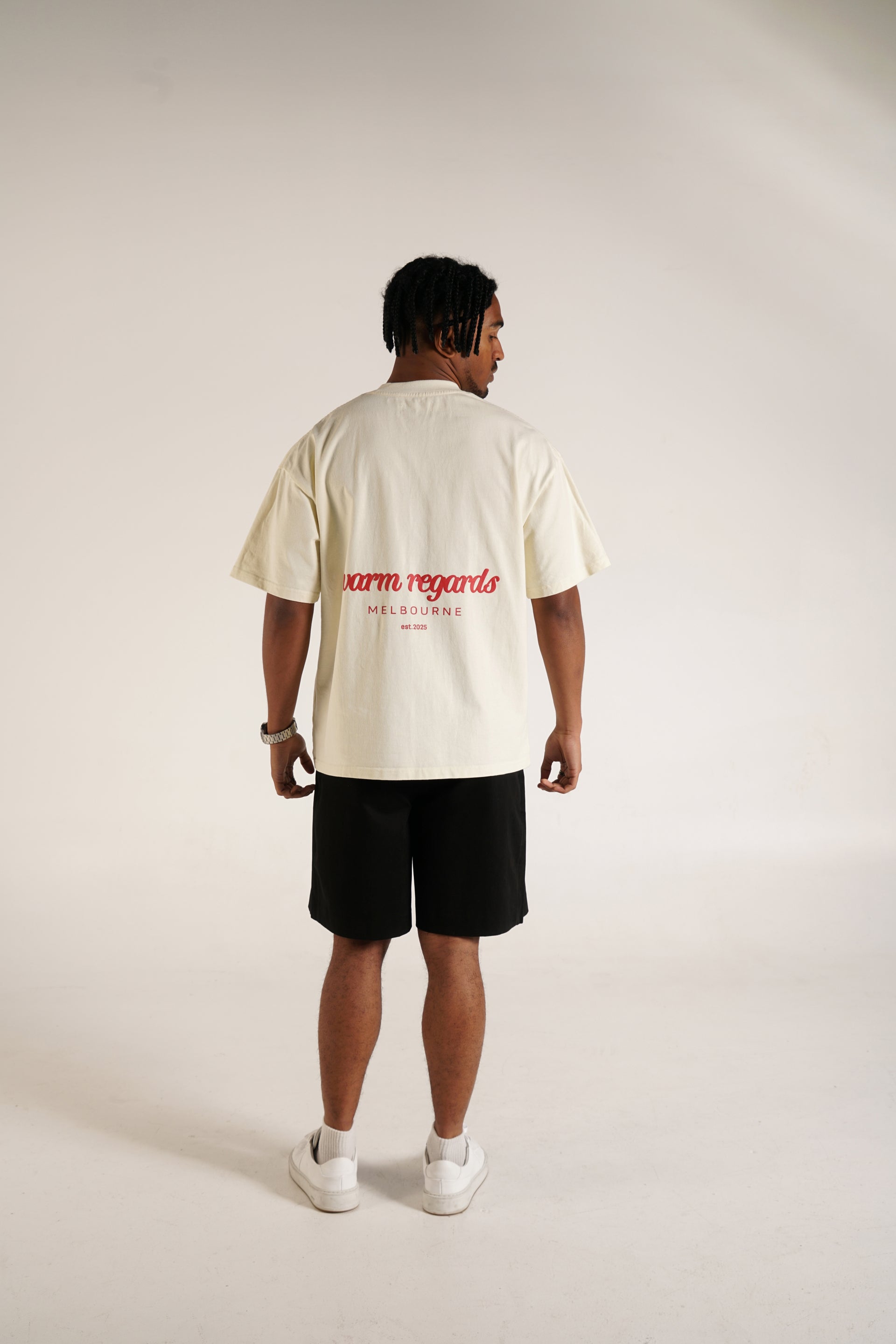 Bubble Print Box T-Shirt | Beige
