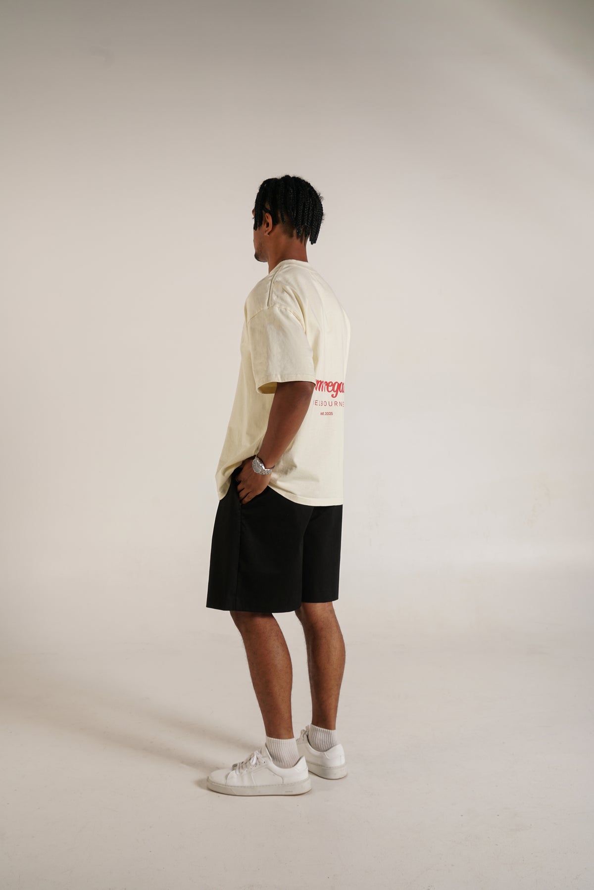 Bubble Print Box T-Shirt | Beige