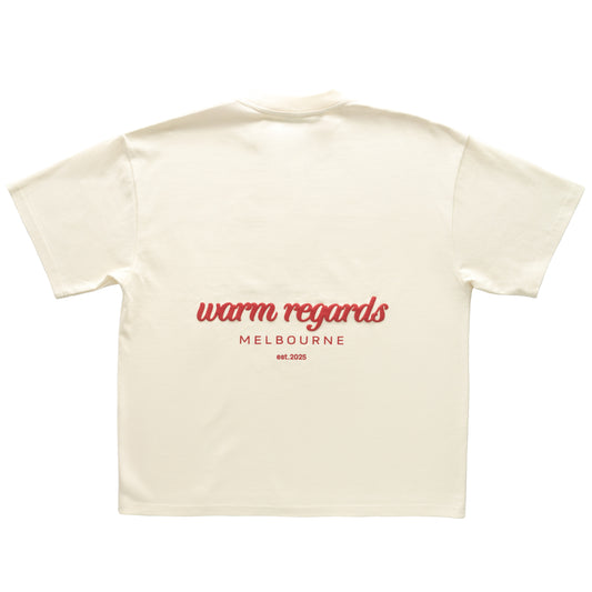 Bubble Print Box T-Shirt | Beige